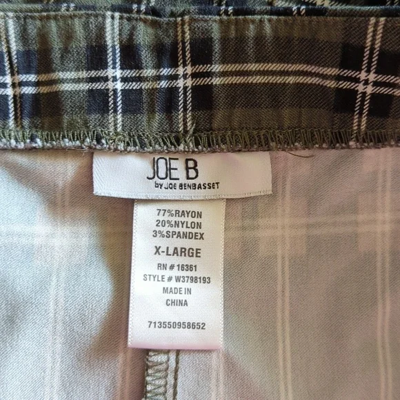 3/$20🌟 Joe B by Joe Benbasset Vintage Green Plaid Pleated Front Wrap Skirt XL - Picture 5 of 5